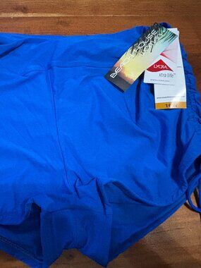 Beach House Women's Adjustable Sides Swim Shorts Royal Blue, 16W New